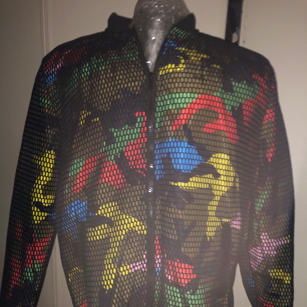 Mesh Camouflage bomber jacket